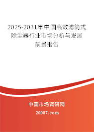 2025-2031年中国高效滤筒式除尘器行业市场分析与发展前景报告 2025-2031年中国高效滤筒式除尘器行业市场分析与发展前景报告