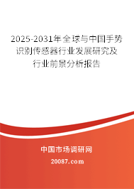 2025-2031年全球与中国手势识别传感器行业发展研究及行业前景分析报告 2025-2031年全球与中国手势识别传感器行业发展研究及行业前景分析报告