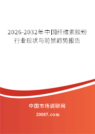 2026-2032年中国纤维素胶粉行业现状与前景趋势报告