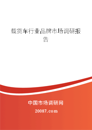 载货车行业品牌市场调研报告 载货车行业品牌市场调研报告