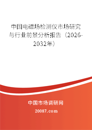 中国电磁场检测仪市场研究与行业前景分析报告(2026-2032年) 中国电磁场检测仪市场研究与行业前景分析报告(2026-2032年)