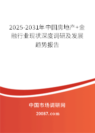 2025-2031年中国房地产+金融行业现状深度调研及发展趋势报告 2025-2031年中国房地产+金融行业现状深度调研及发展趋势报告