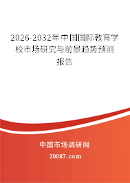2026-2032年中国国际教育学校市场研究与前景趋势预测报告