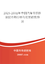 2025-2031年中国汽车零部件装配市场分析与前景趋势预测