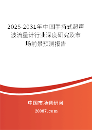 2025-2031年中国手持式超声波流量计行业深度研究及市场前景预测报告