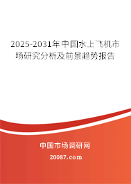 2025-2031年中国水上飞机市场研究分析及前景趋势报告