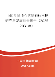 中国头孢托仑匹酯颗粒市场研究与发展前景报告（2025-2031年）