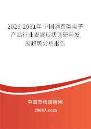2025-2031年中国消费类电子产品行业发展现状调研与发展趋势分析报告 2025-2031年中国消费类电子产品行业发展现状调研与发展趋势分析报告