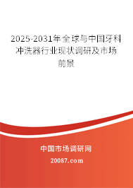 2025-2031年全球与中国牙科冲洗器行业现状调研及市场前景