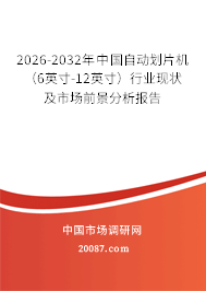 2026-2032年中国自动划片机（6英寸-12英寸）行业现状及市场前景分析报告