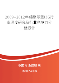 2009--2012年缩聚翠蓝I3G行业深度研究及行业竞争力分析报告