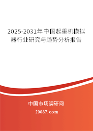 2025-2031年中国起重机模拟器行业研究与趋势分析报告