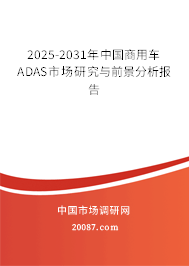 2024-2030年中国商用车ADAS市场研究与前景分析报告 2024-2030年中国商用车ADAS市场研究与前景分析报告