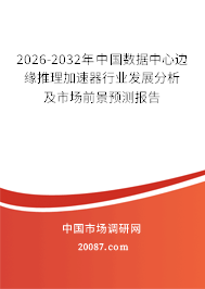 2026-2032年中国数据中心边缘推理加速器行业发展分析及市场前景预测报告