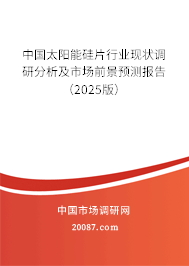 中国太阳能硅片行业现状调研分析及市场前景预测报告(2025版) 中国太阳能硅片行业现状调研分析及市场前景预测报告(2025版)