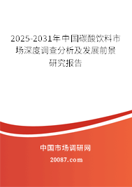 2025-2031年中国碳酸饮料市场深度调查分析及发展前景研究报告