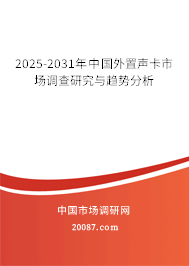 2025-2031年中国外置声卡市场调查研究与趋势分析