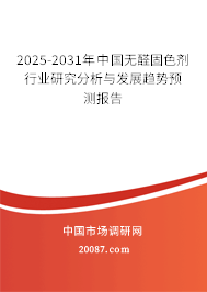 2025-2031年中国无醛固色剂行业研究分析与发展趋势预测报告