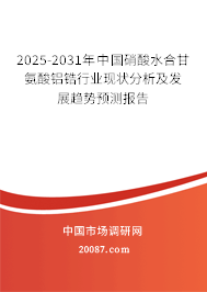 2025-2031年中国硝酸水合甘氨酸铝锆行业现状分析及发展趋势预测报告