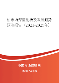 油市场深度剖析及发展趋势预测报告(2023-2029年) 油市场深度剖析及发展趋势预测报告(2023-2029年)