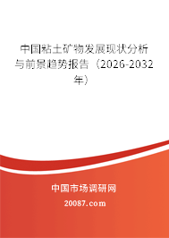 中国粘土矿物发展现状分析与前景趋势报告(2026-2032年) 中国粘土矿物发展现状分析与前景趋势报告(2026-2032年)