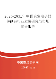 2025-2031年中国真空电子器件制造行业发展研究与市场前景报告
