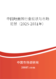 中国地面砖行业现状与市场前景（2025-2031年）