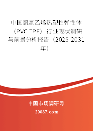 中国聚氯乙烯热塑性弹性体（PVC-TPE）行业现状调研与前景分析报告（2025-2031年）