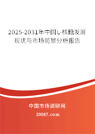 2025-2031年中国L-核糖发展现状与市场前景分析报告 2025-2031年中国L-核糖发展现状与市场前景分析报告