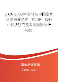 2026-2032年全球与中国亲水型聚偏氟乙烯（PVDF）膜行业现状研究及发展前景分析报告