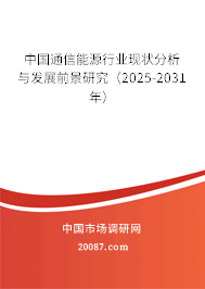 中国通信能源行业现状分析与发展前景研究(2025-2031年) 中国通信能源行业现状分析与发展前景研究(2025-2031年)