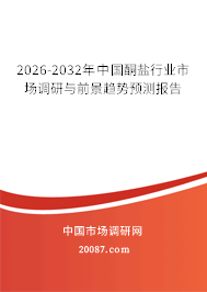 2026-2032年中国酮盐行业市场调研与前景趋势预测报告