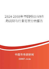 2024-2030年中国移动IVR市场调研与行业前景分析报告