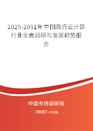 2025-2031年中国政府云计算行业全面调研与发展趋势报告