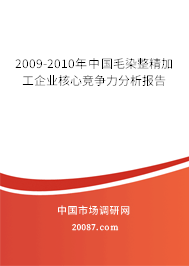 2009-2010年中国毛染整精加工企业核心竞争力分析报告