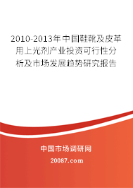 2010-2013年中国鞋靴及皮革用上光剂产业投资可行性分析及市场发展趋势研究报告