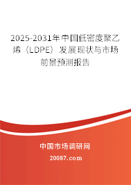 2025-2031年中国低密度聚乙烯（LDPE）发展现状与市场前景预测报告
