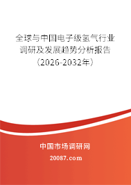 全球与中国电子级氢气行业调研及发展趋势分析报告（2026-2032年）