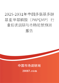 2025-2031年中国多氨基多醚基亚甲基膦酸（PAPEMP）行业现状调研与市场前景预测报告