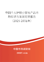 中国个人护理小家电产品市场现状与发展前景报告（2025-2031年）