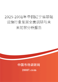 2025-2031年中国辽宁省基础设施行业发展全面调研与未来前景分析报告