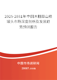2025-2031年中国木糖醇山楂罐头市场深度剖析及发展趋势预测报告 2025-2031年中国木糖醇山楂罐头市场深度剖析及发展趋势预测报告