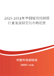 2025-2031年中国增亮控制膜行业发展研究与市场前景