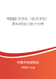 中国厄贝沙坦（依贝沙坦）原料药出口统计分析
