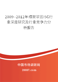 2009--2012年缩聚翠蓝I5G行业深度研究及行业竞争力分析报告
