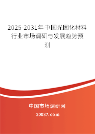 2025-2031年中国光固化材料行业市场调研与发展趋势预测