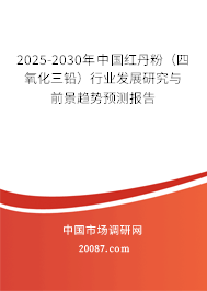 2025-2030年中国红丹粉（四氧化三铅）行业发展研究与前景趋势预测报告