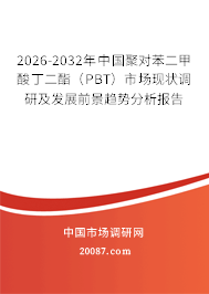 2026-2032年中国聚对苯二甲酸丁二酯（PBT）市场现状调研及发展前景趋势分析报告