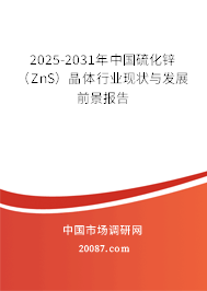 2025-2031年中国硫化锌(ZnS)晶体行业现状与发展前景报告 2025-2031年中国硫化锌(ZnS)晶体行业现状与发展前景报告