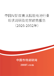 中国N型双面太阳能电池行业现状调研及前景趋势报告（2026-2032年）